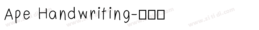 Ape Handwriting字体转换